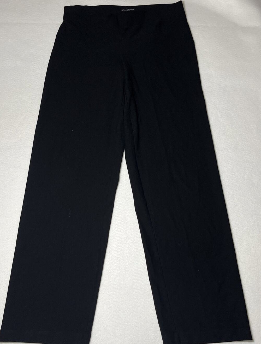 Eileen Fisher Viscose Pants Women S Petite Black Stretch Comfy Pull On
